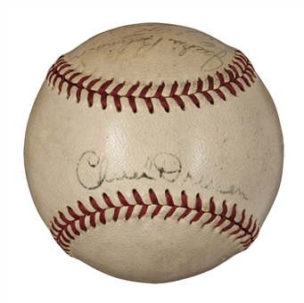 1952 Brooklyn Dodgers Team Signed Baseball With 9 Signatures Including Robinson(PSA/DNA)